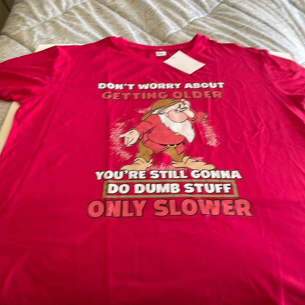 Men’s Graphic Short Sleeve Tee Size XXL Red 100% Cotton